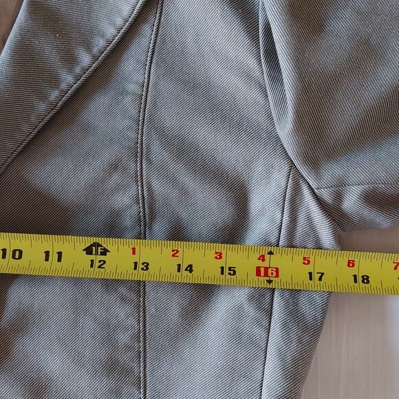 Mexx Light Olive Cotton Blend Skirt Blazer Suit Set,  Size 4 and 2 - Picture 6 of 12